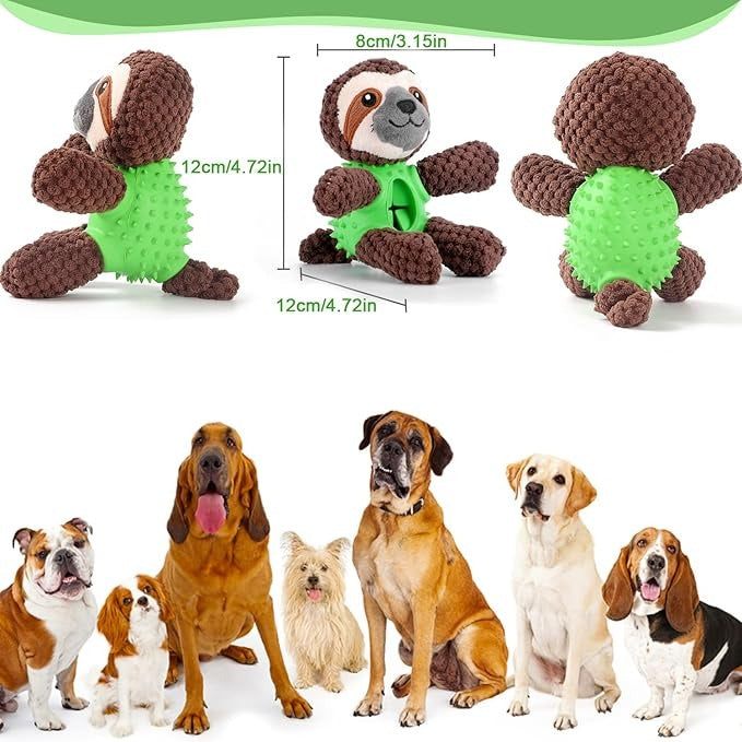 3in1 Hunde Kuscheltier mit Zahnreinigung und Leckerliversteck – Spielzeug für Pflege und Spaß