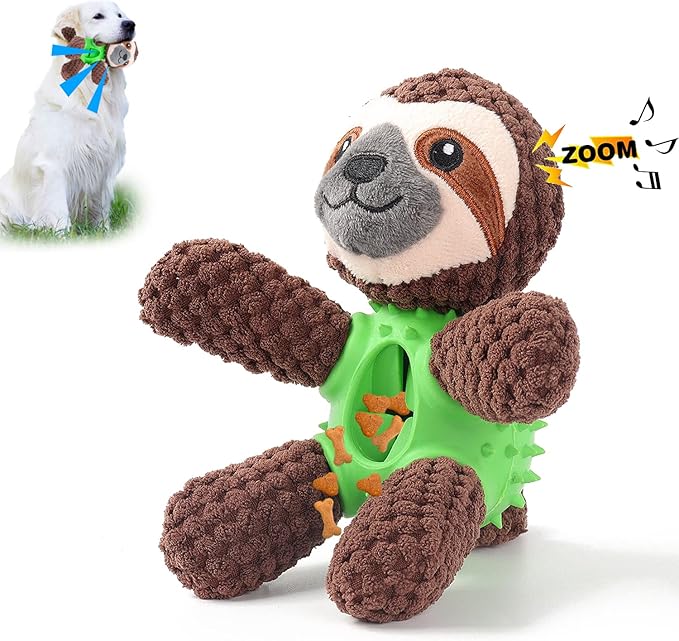 3in1 Hunde Kuscheltier mit Zahnreinigung und Leckerliversteck – Spielzeug für Pflege und Spaß