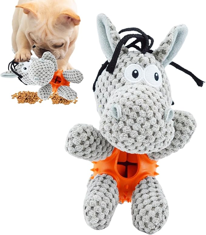 3in1 Hunde Kuscheltier mit Zahnreinigung und Leckerliversteck – Spielzeug für Pflege und Spaß
