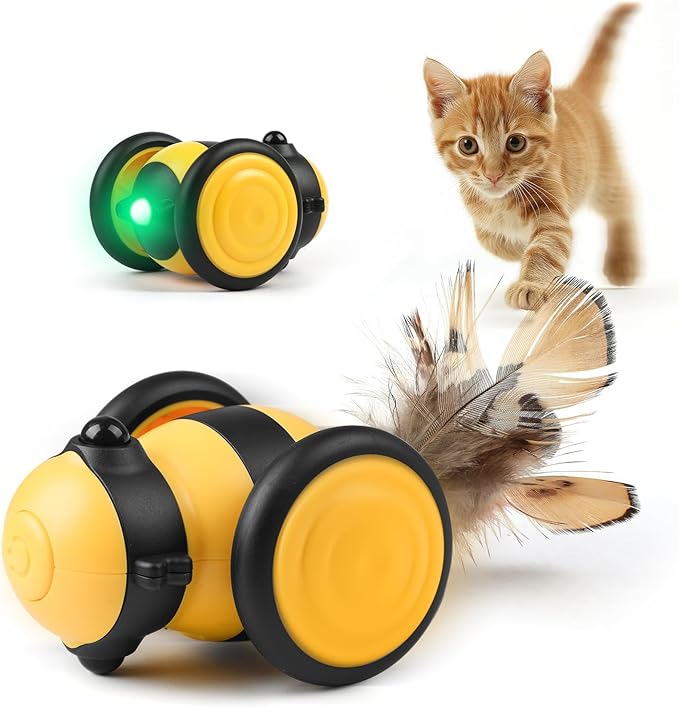 Interaktives Ferngesteuertes Katzenspielzeug mit Feder für Aktive Katzen