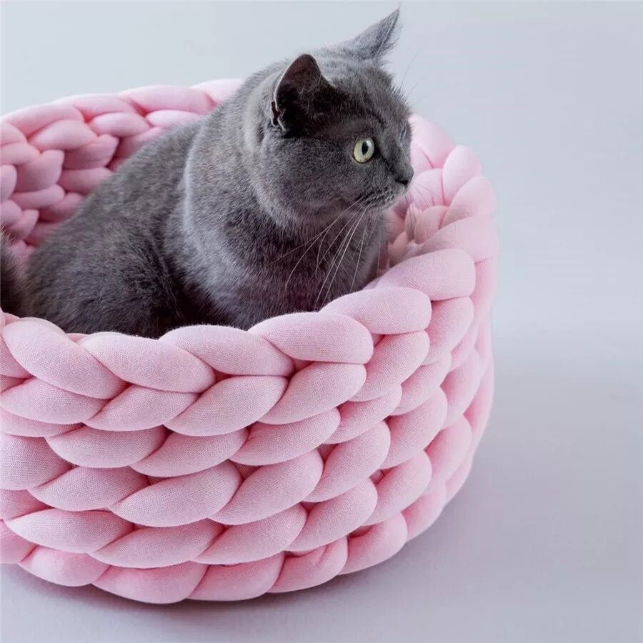 Handgeflochtenes Katzenkörbchen – Weiches und Bequemes Kuschelnest für Deine Katze