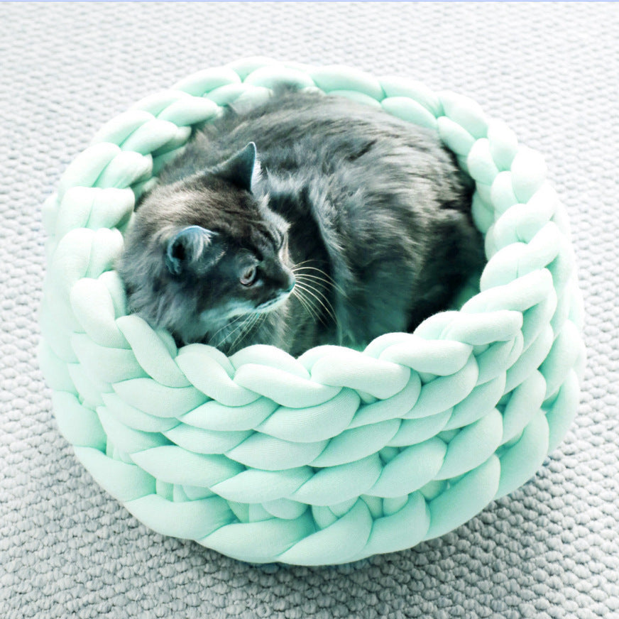 Handgeflochtenes Katzenkörbchen – Weiches und Bequemes Kuschelnest für Deine Katze