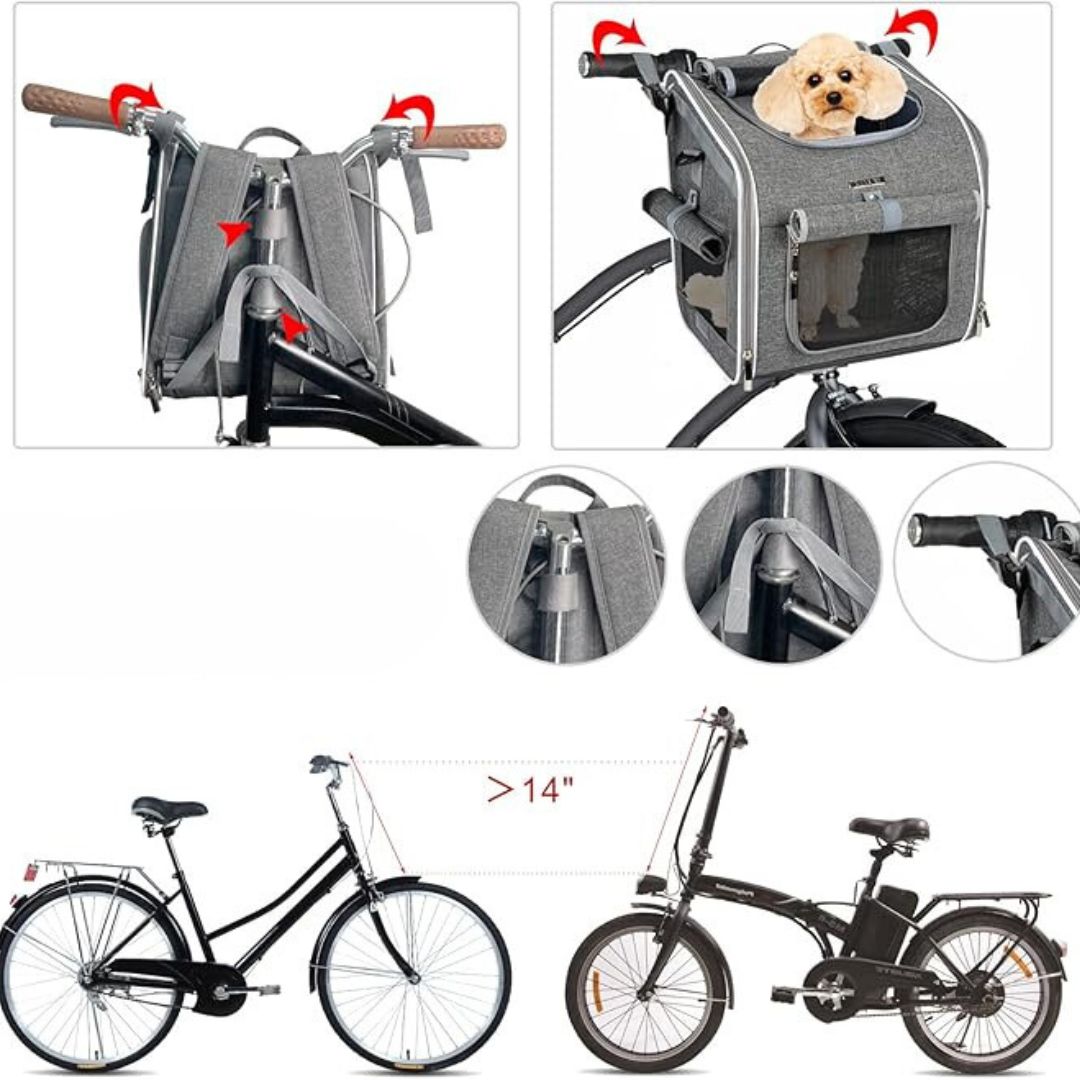 3in1 Hunde Transporttasche für Fahrräder – Praktisch, Sicher und Vielseitig