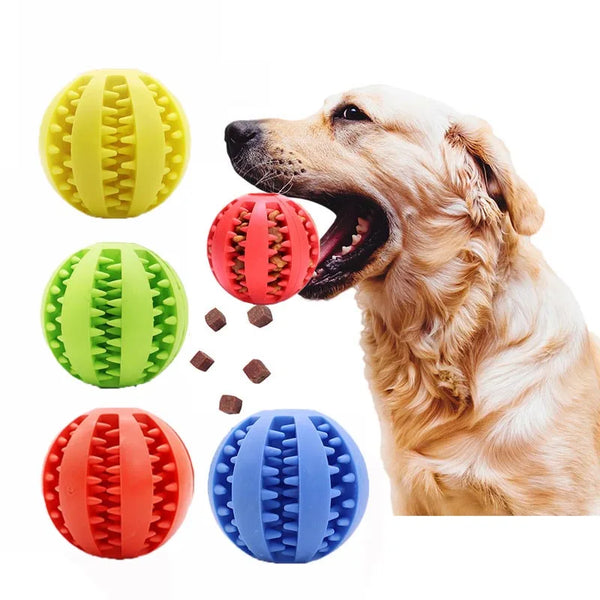 Zahnreinigungs-Kauball für Hunde mit Leckerli-Funktion
