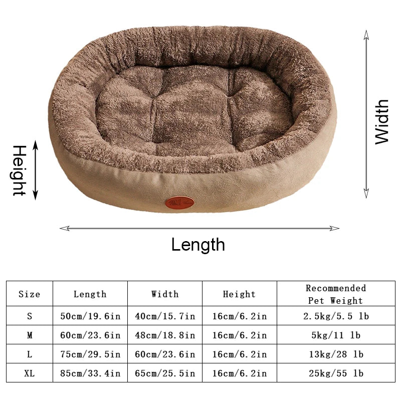 TraumWolke Kuschelbett für Hunde und Katzen – Weiches Schlafnest mit Plüschfüllung