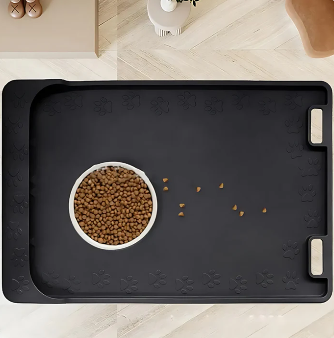 Rutschfeste Silikon-Unterlage für Futter- und Wassernäpfe – Ideal für Haustiere