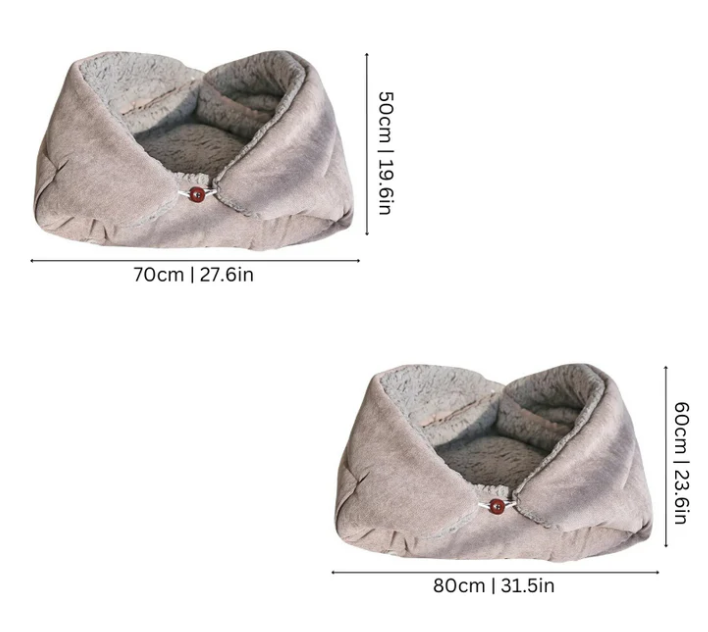 2-in-1 Kuschelbett und Decke für Katzen – Vielseitig und Bequem für Dein Haustier
