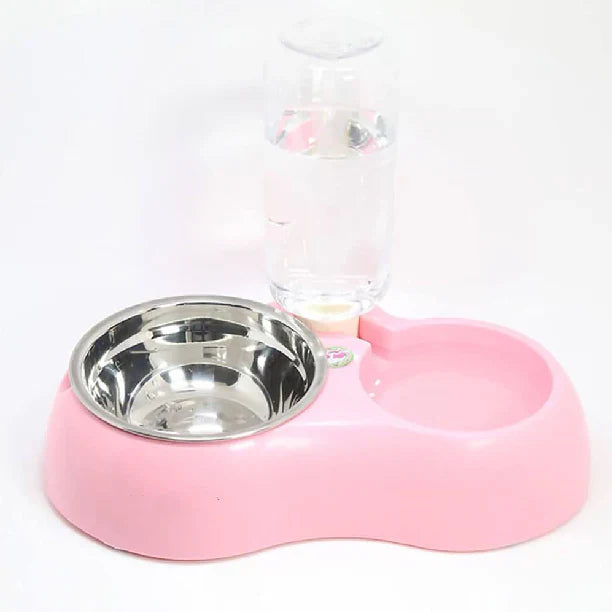 3-in-1 Haustier Futternapf mit Wasserbehälter und Lebensmittelspender