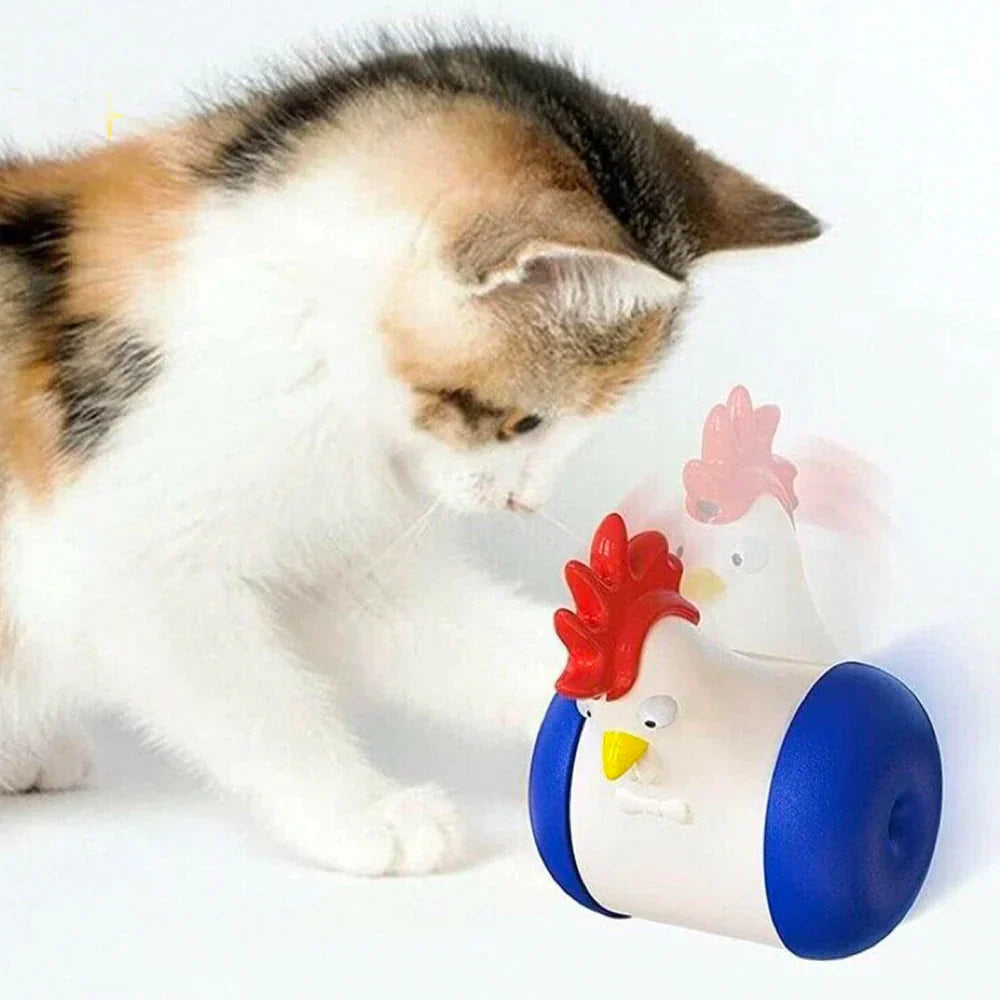 Katzenspielzeug-Set mit Beweglichem Huhn und Laserpointer – Interaktives Spielzeug für Katzen