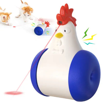 Katzenspielzeug-Set mit Beweglichem Huhn und Laserpointer – Interaktives Spielzeug für Katzen