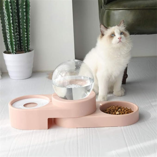 Wasser- und Futterstation für Katzen – Hygienische 2-in-1 Futter- und Wasserschale mit rutschfestem Design