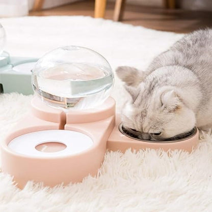 Wasser- und Futterstation für Katzen – Hygienische 2-in-1 Futter- und Wasserschale mit rutschfestem Design