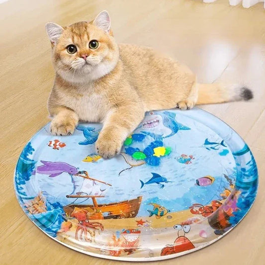 Katzen Kühlmatte Zum Spielen (rund) – Erfrischendes Spielzeug für heiße Tage