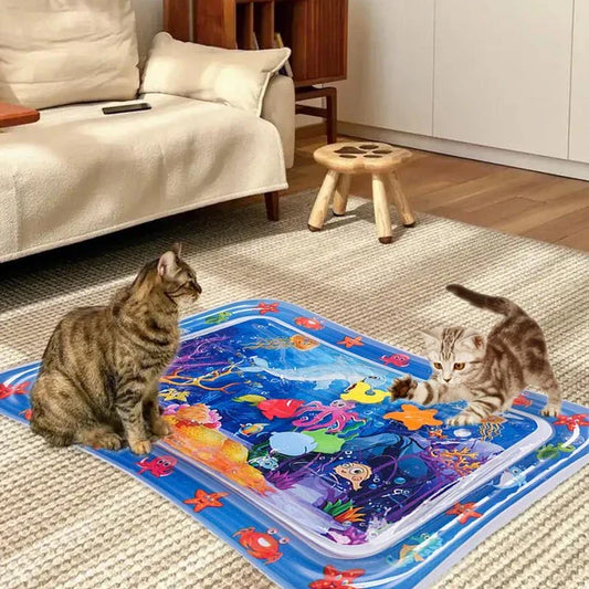Interaktive Katzen Spiel- und Kühlmatte – Rechteckig für Erfrischung und Unterhaltung