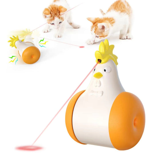 Katzenspielzeug-Set mit Beweglichem Huhn und Laserpointer – Interaktives Spielzeug für Katzen