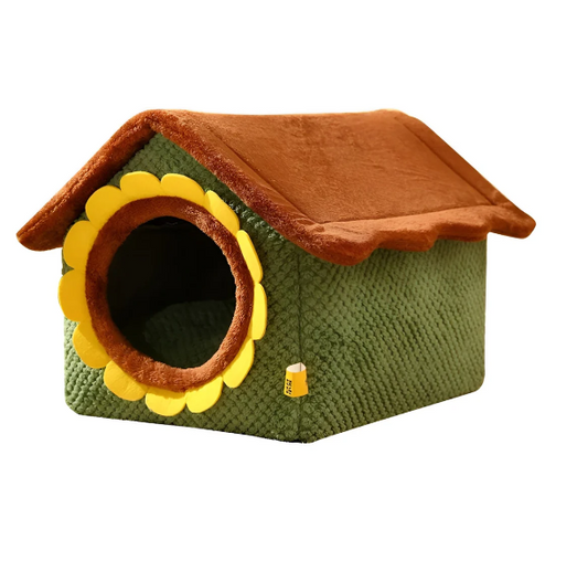 Katzenzelt Bett im Plüsch Design – Gemütliches Schlafhaus für Ihre Katze