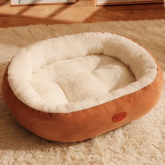 TraumWolke Kuschelbett für Hunde und Katzen – Weiches Schlafnest mit Plüschfüllung
