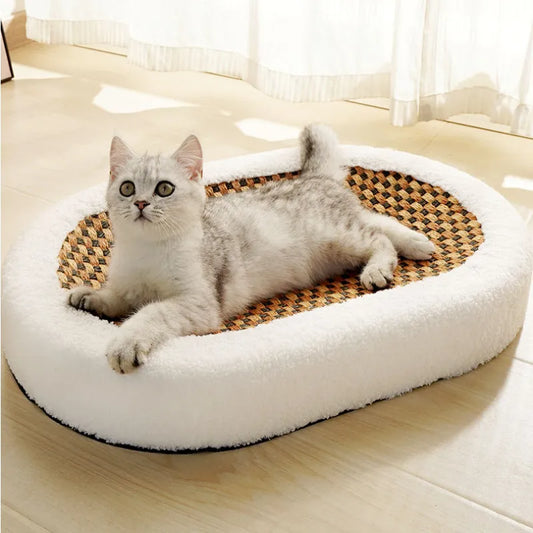 Premium Katzenbett mit Kratzplatte – Bequeme Schlafmatte für Katzen mit rutschfester Unterseite