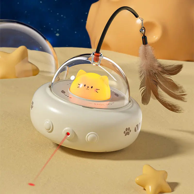 Katzen Laser Spielzeug im Ufo-Design