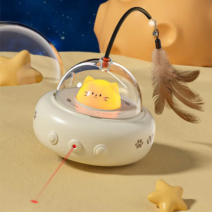 Katzen Laser Spielzeug im Ufo-Design