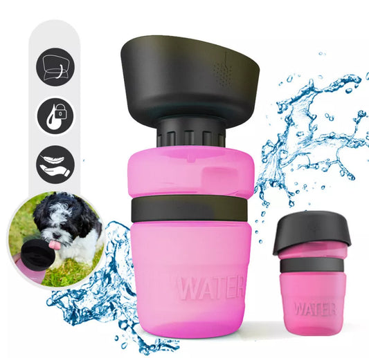 Praktische Zusammenklappbare Hunde-Wasserflasche für Unterwegs