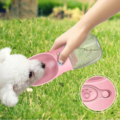 Trinkflasche für Hunde für Unterwegs – Praktische Wasserflasche mit integriertem Napf